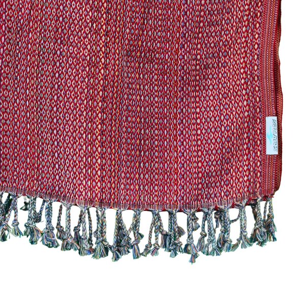 Salt Rag Beach Towel - "Red Hippie Rag" [Sand Free Turkish Beach Towel] - Picture 4 of 4